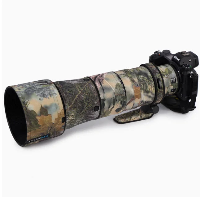 ROLANPRO Waterproof Lens Camouflage Coat for Nikon Z 180-600mm F/5.6-6.3 VR Lens Protective Cover Nikon Z 180 600 Guns Case