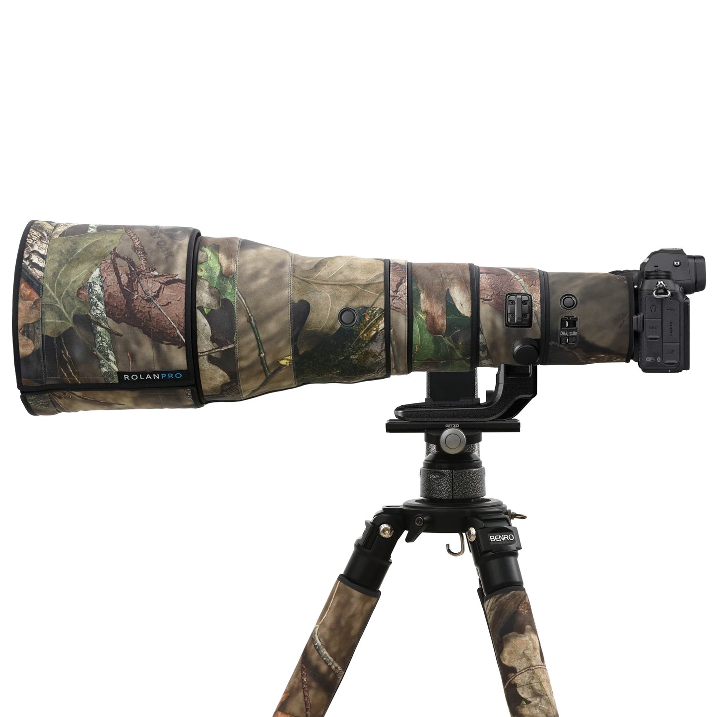 ROLANPRO Waterproof Camouflage Lens Coat for Nikon Z 800mm F/6.3 VR S Protective Sleeve Nikon Z800mm f6.3 Cover Guns Case