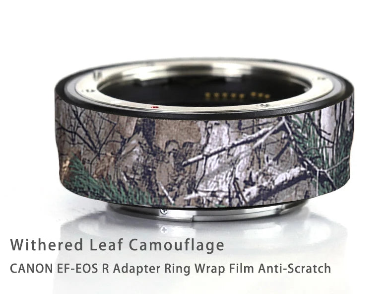 CHASING BIRDS Camouflage Waterproof Protective Coat for Canon EF-EOS R Adapter Ring Wrap Film Anti-Scratch