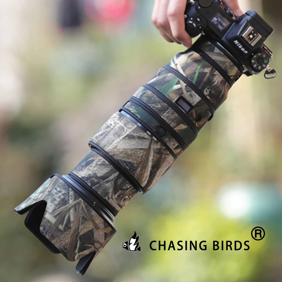 CHASING BIRDS camouflage lens coat for NIKON Z 100-400mm F4.5-5.6 VR S waterproof and rainproof protective cover nikon Z 100400