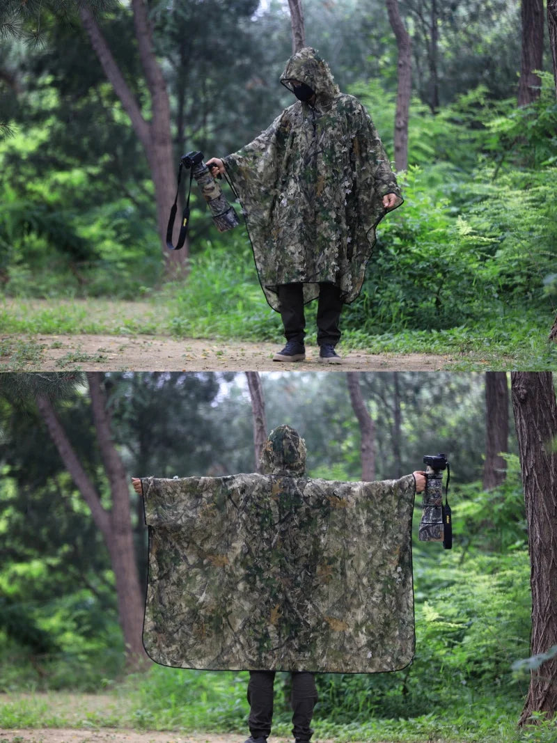 ROLANPRO Men Women Kids Outdoor Ghillie Suit Camouflage Clothes Jungle Suit Photography Sniper Birdwatching Tactical Gear Cape