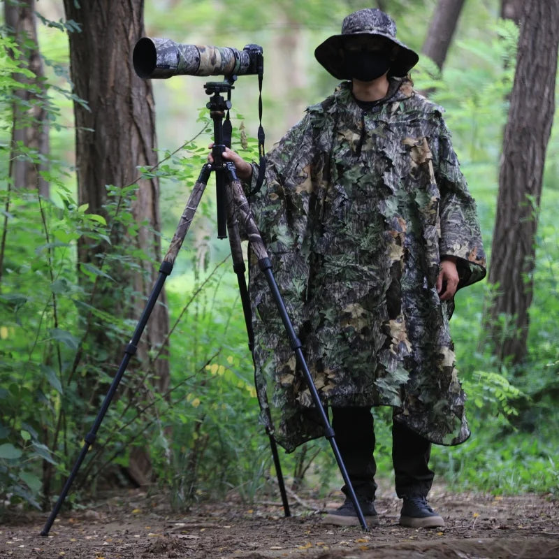 ROLANPRO Cloak dress Hunting clothes New 3D maple leaf Bionic Photography sniper birdwatch airsoft Camouflage Clothing jacket