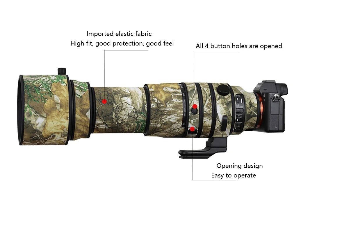 CHASING BIRDS camouflage lens coat for SIGMA 150-600mm F5-6.3 DG DN OS Sports for SONY E-mount waterproof lens protective cover