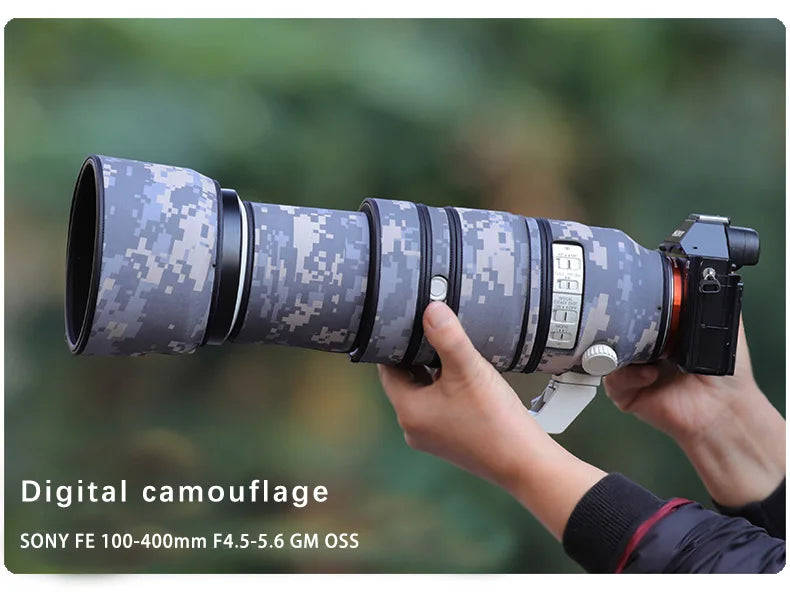 CHASING BIRDS camouflage lens coat for SONY FE 100-400mm GM waterproof and rainproof lens protective cover SEL 100400 lens cover