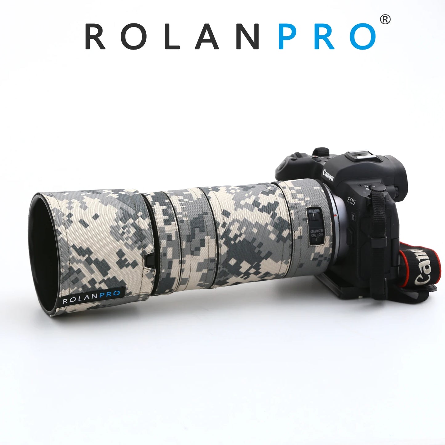ROLANPRO Waterproof Lens Coat for Canon RF 100-400mm F5.6-8 IS USM Camouflage Lens Cover Lens Sleeve for Canon RF 100 400mm Case