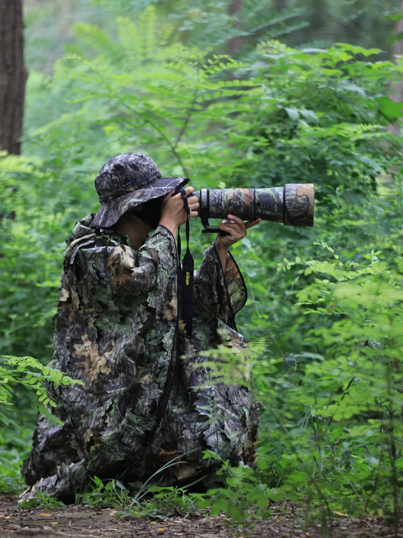 ROLANPRO Cloak dress Hunting clothes New 3D maple leaf Bionic Photography sniper birdwatch airsoft Camouflage Clothing jacket