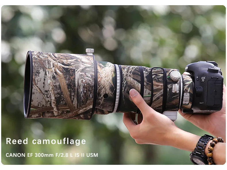 CHASING BIRDS camouflage lens coat for CANON 300 mm F2.8 L IS II USM waterproof and rainproof elasticity lens protective cover