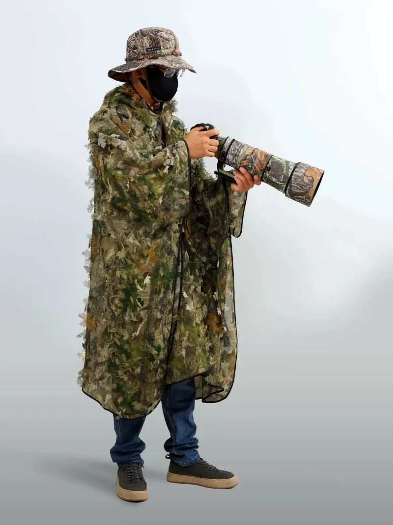 ROLANPRO Men Women Kids Outdoor Ghillie Suit Camouflage Clothes Jungle Suit Photography Sniper Birdwatching Tactical Gear Cape