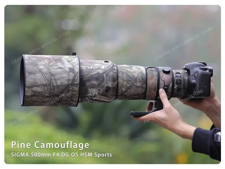 CHASING BIRDS camouflage lens coat for SIGMA 500mm F4 Sports waterproof and rainproof lens protective cover sigma 500 lens cover