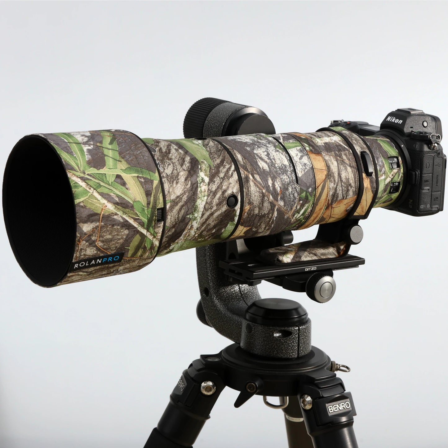 ROLANPRO Waterproof Lens Camouflage Coat for Nikon Z 180-600mm F/5.6-6.3 VR Lens Protective Cover Nikon Z 180 600 Guns Case