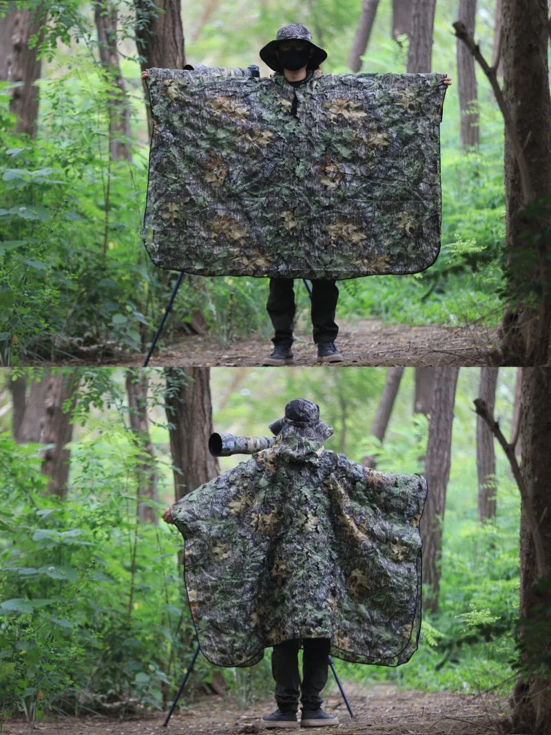ROLANPRO Cloak dress Hunting clothes New 3D maple leaf Bionic Photography sniper birdwatch airsoft Camouflage Clothing jacket
