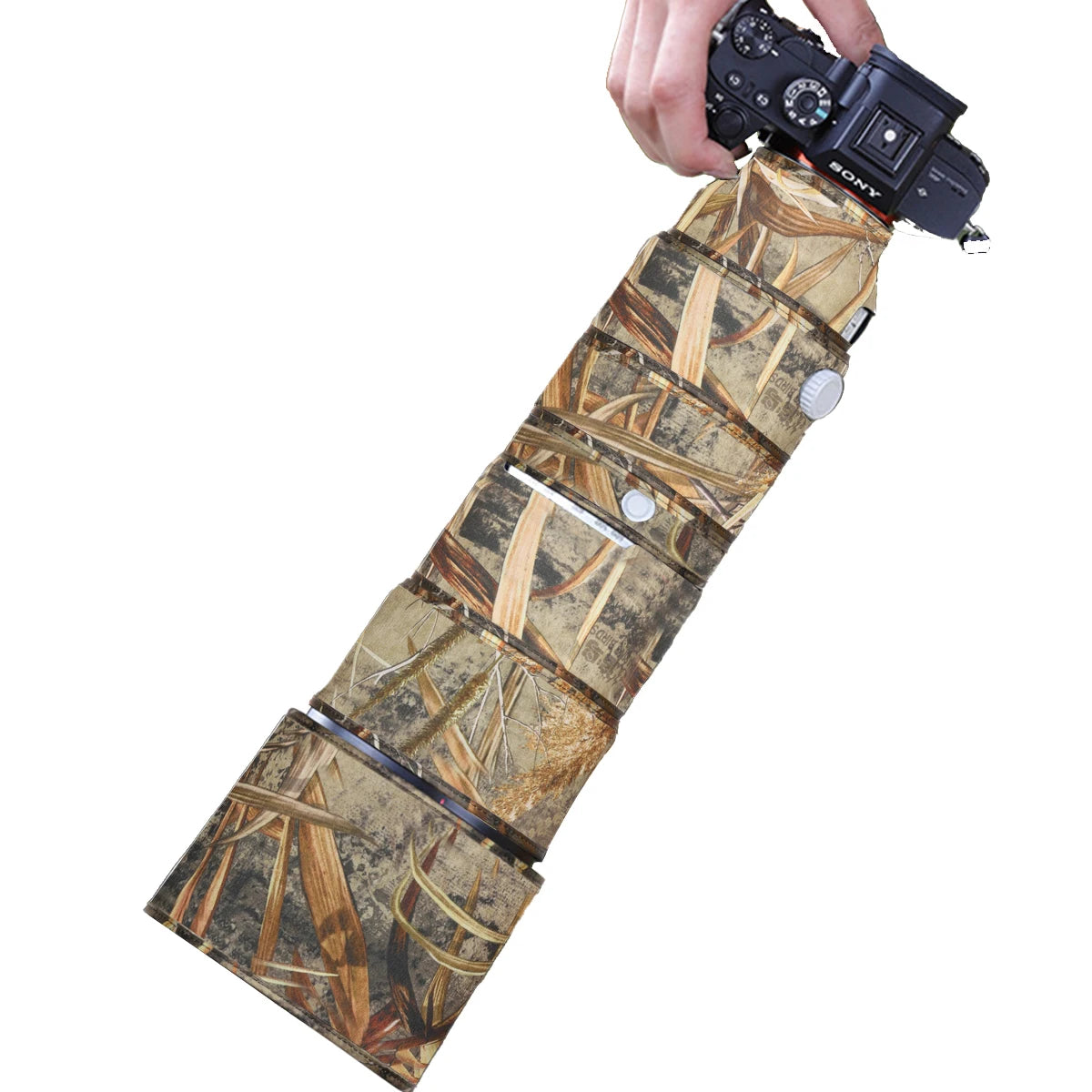 CHASING BIRDS Camouflage Waterproof Lens Coat for Sony FE 200-600mm F5.6-6.3 G OSS Rainproof Lens Protective Cover SEL 200600