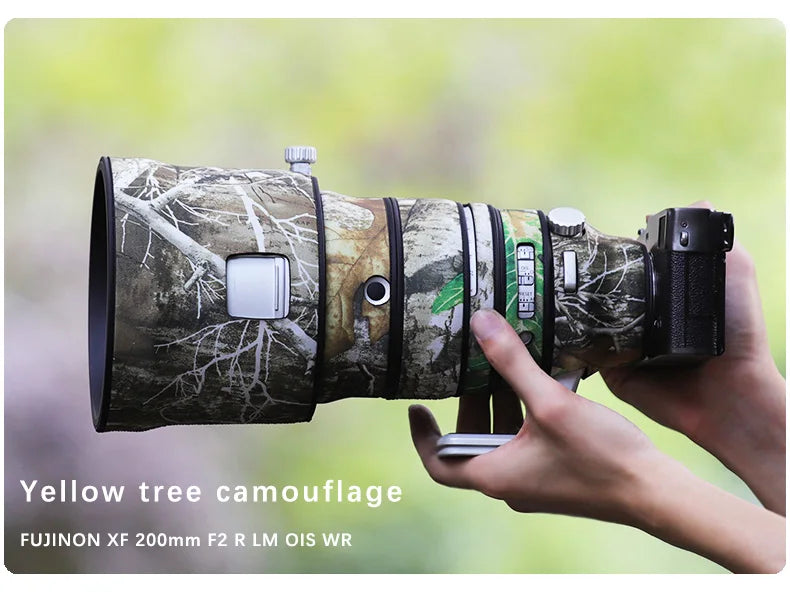 CHASING BIRDS camouflage lens coat for Fuji XF 200 F2 R waterproof and rainproof lens protective cover fujifilm xf 200 lens camo