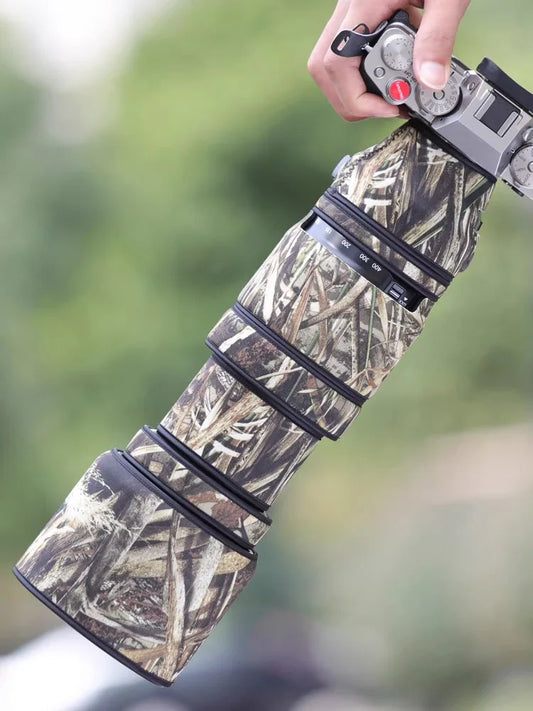 CHASING BIRDS camouflage lens coat for Fujifilm XF 100 400 F4.5-5.6 R LM OIS WR waterproof and rainproof lens protective cover