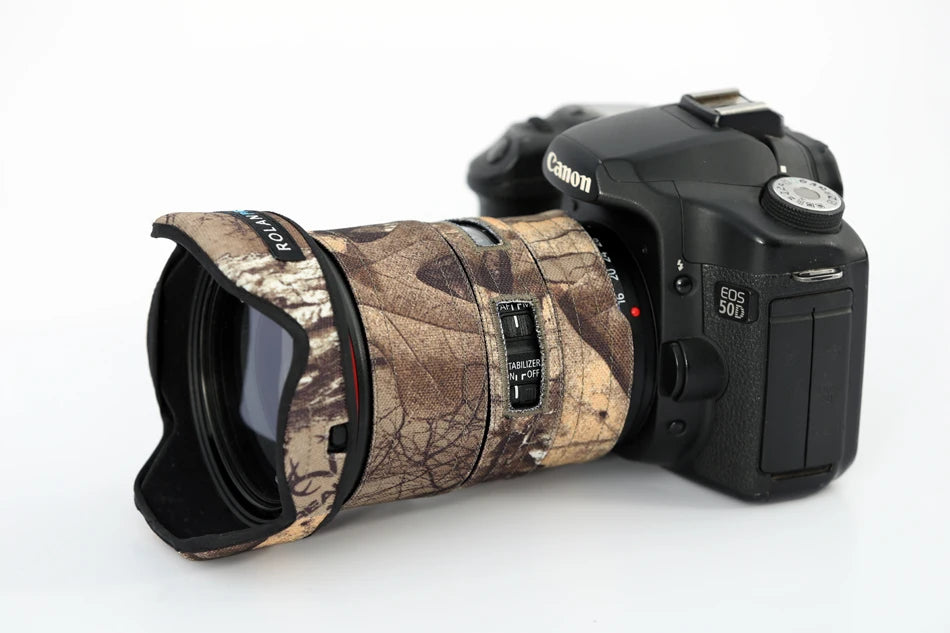 ROLANPRO Lens Coat for Canon EF 16-35mm f4 L IS USM Camouflage Rain Cover Lens Protective Sleeve Guns Case Photography Clothing