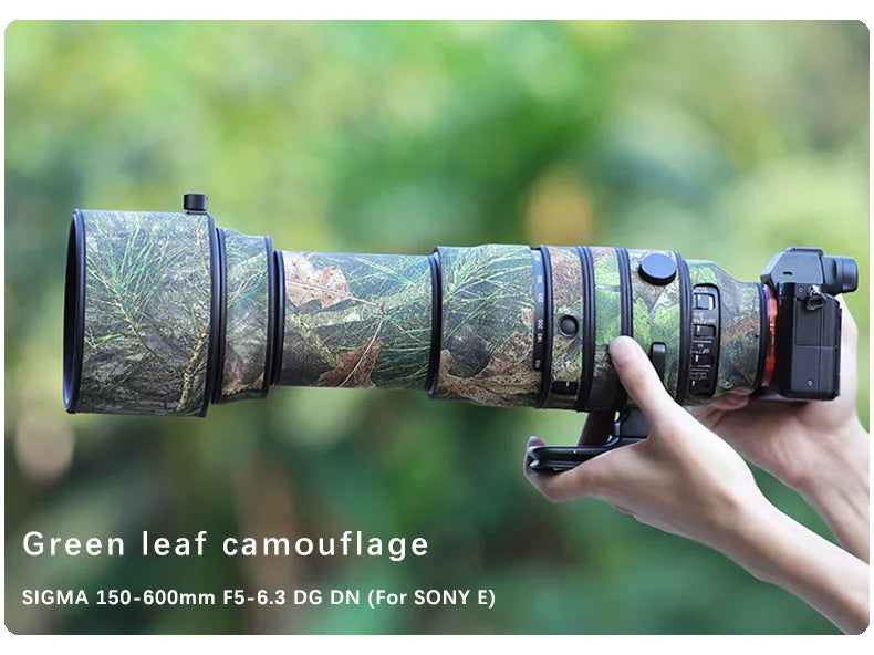 CHASING BIRDS camouflage lens coat for SIGMA 150-600mm F5-6.3 DG DN OS Sports for SONY E-mount waterproof lens protective cover
