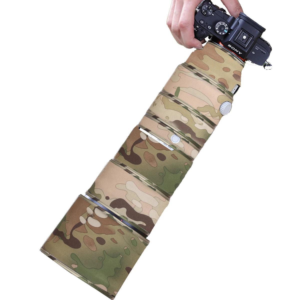 CHASING BIRDS Camouflage Waterproof Lens Coat for Sony FE 200-600mm F5.6-6.3 G OSS Rainproof Lens Protective Cover SEL 200600