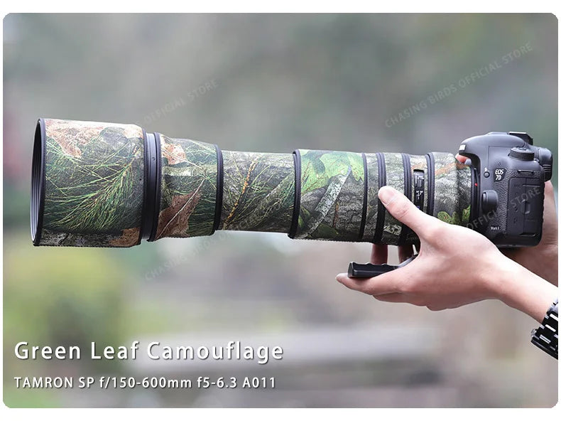 CHASING BIRDS camouflage lens coat for TAMRON SP 150 600 A011 waterproof and rainproof lens protective cover 150-600 lens cover