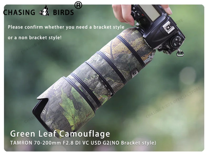 CHASING BIRDS camouflage lens coat for TAMRON SP 70 200 F2.8 G2 waterproof and rainproof lens protective cover tamron 70-200mm