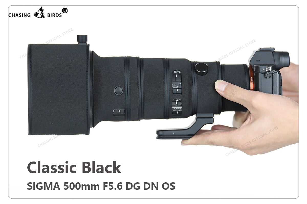 CHASING BIRDS camouflage lens coat for SIGMA 500 mm F5.6 DG DN OS waterproof and rainproof lens protective cover for E mount