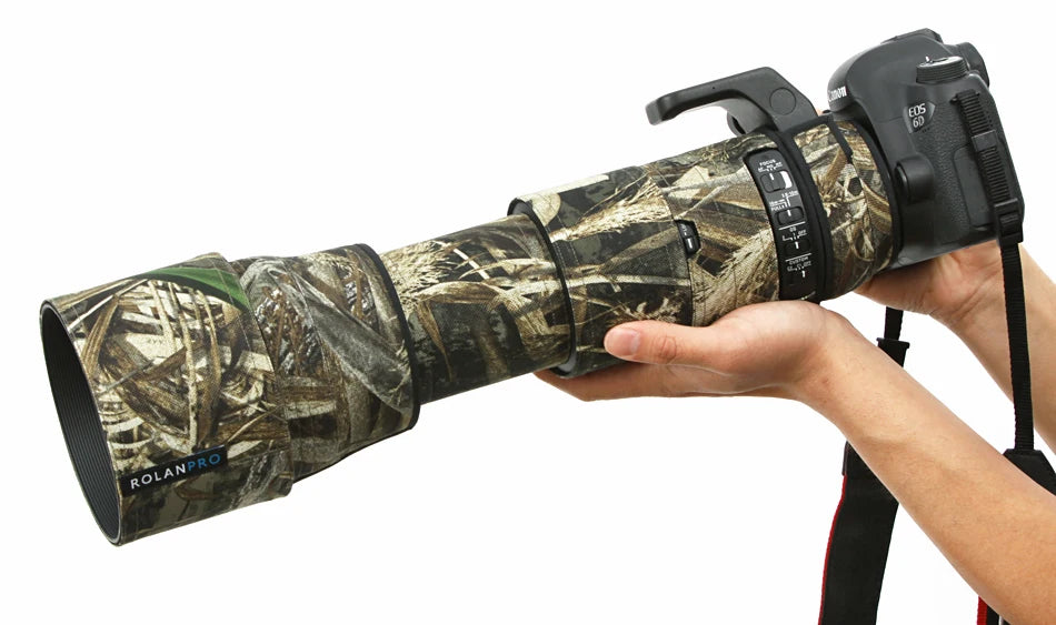 ROLANPRO Camouflage Lens Coat for SIGMA 150-600mm F5-6.3 DG OS HSM Contemporary (AF Version) Lens Protective Sleeve Guns Case
