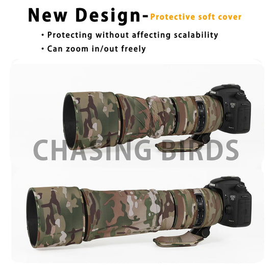 CHASING BIRDS Lens Camouflage Waterproof Coat for TAMRON SP 150-600 mm F5-6.3 Di VC USD A011 Rainproof Lens Protective Cover