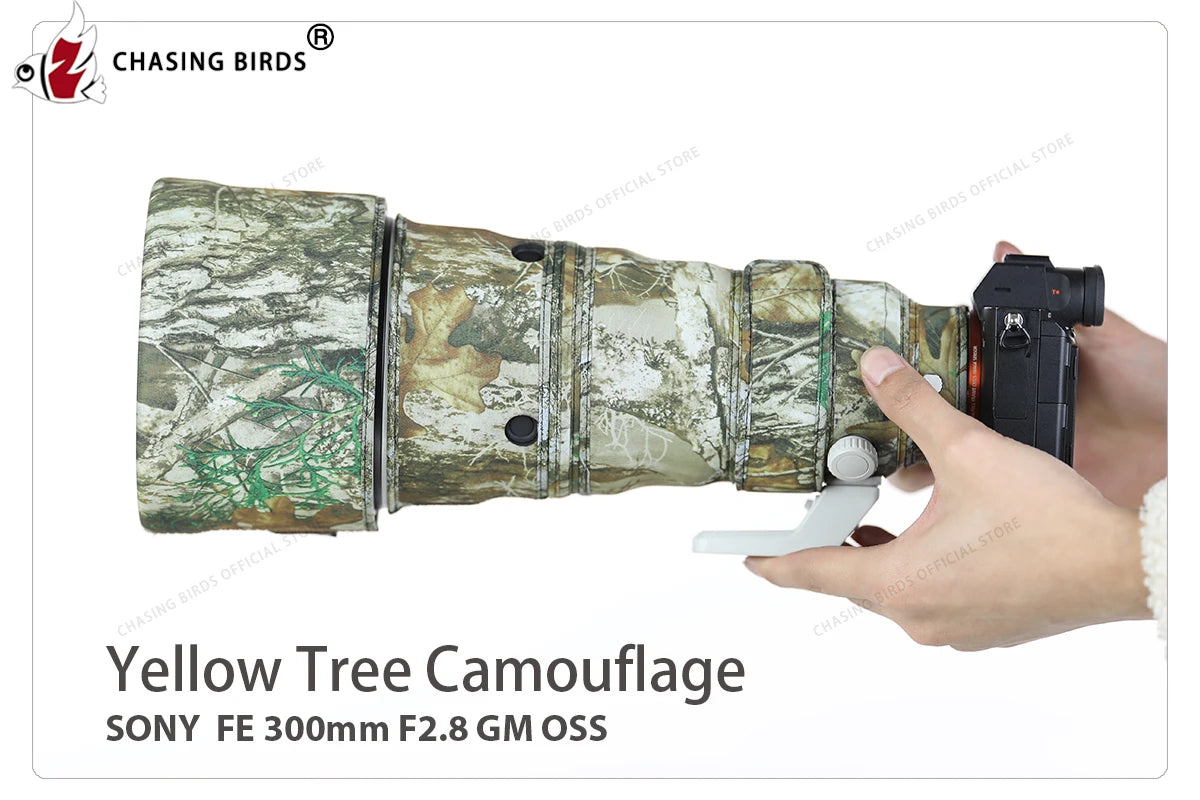 CHASING BIRDS camouflage lens coat for SONY FE 300 mm F2.8 GM OSS waterproof and rainproof lens protective cover sony 300 f2.8