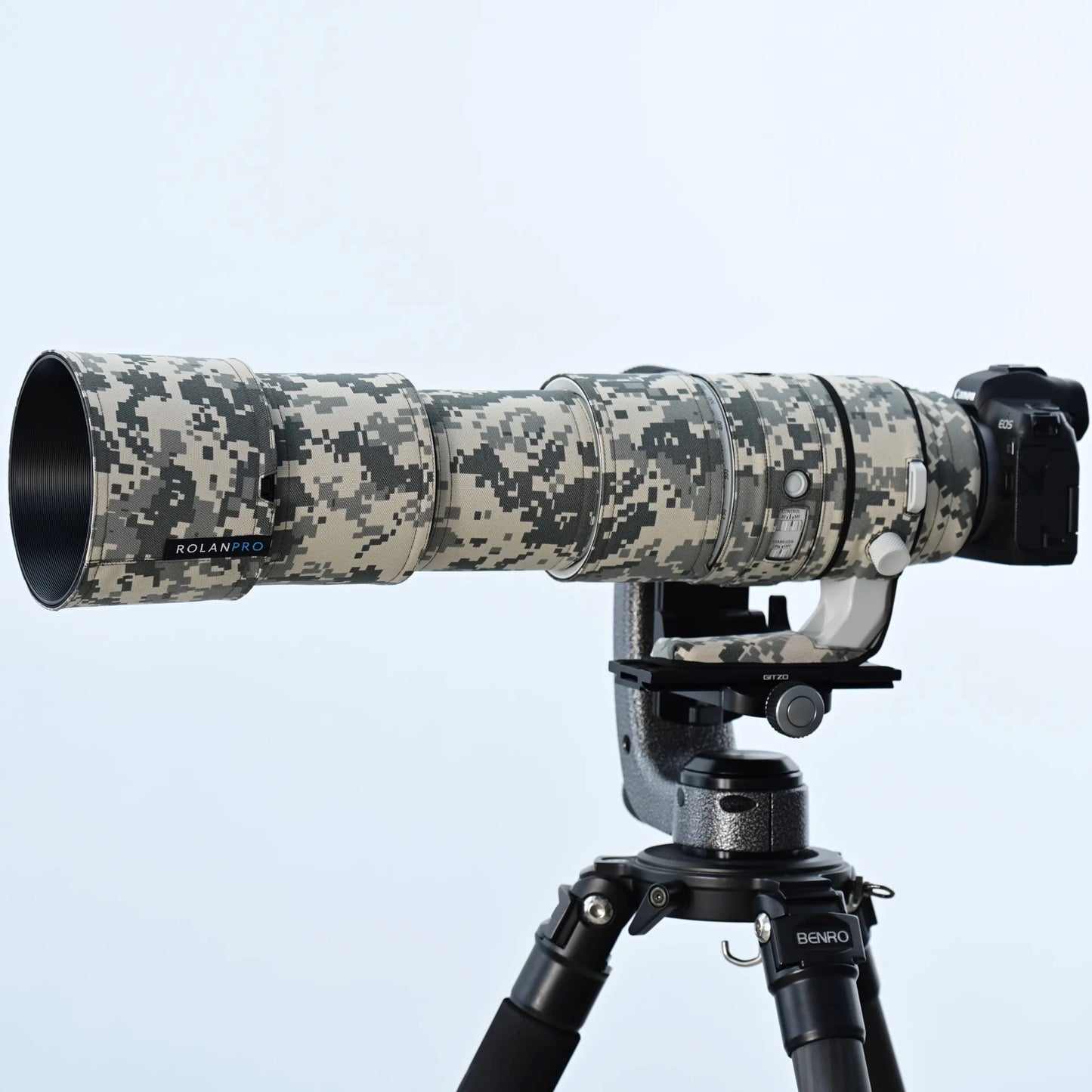 ROLANPRO Waterproof Lens Cover for Canon RF 200-800mm F6.3-9 IS USM Camouflage Rain Cover Lens Protection Sleeve Guns Case