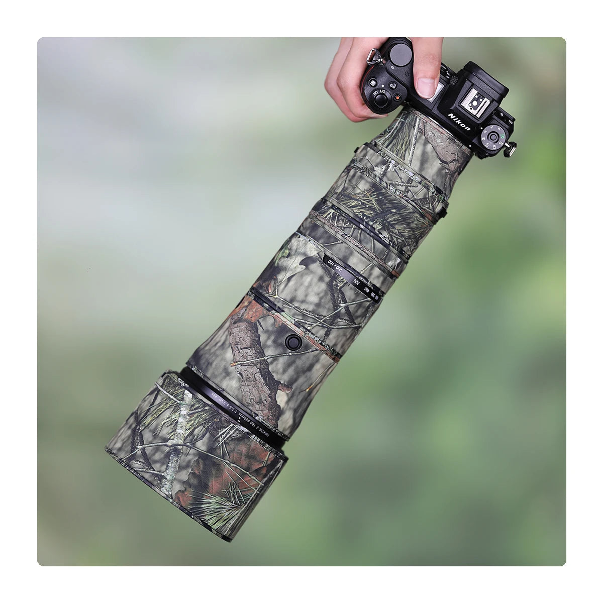 CHASING BIRDS camouflage lens coat for Nikon Z 180-600 mm F 5.6-6.3 VR waterproof and rainproof lens protective cover NIKKOR