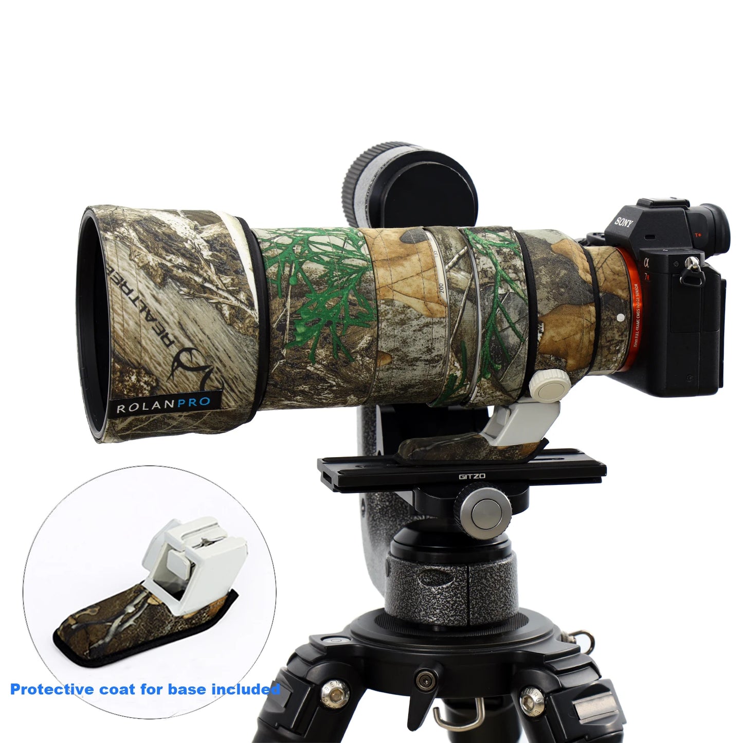 ROLANPRO Waterproof Lens Coat for Sony FE 70-200mm F/2.8 GM OSS II Camouflage SEL70200GM2 Lens Protective Case Guns Cover