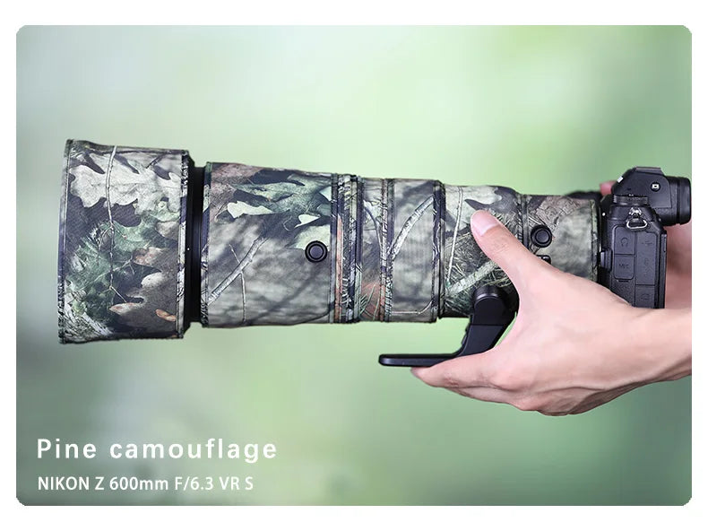 CHASING BIRDS camouflage lens coat for NIKON Z 600mm F6.3 VR S waterproof and rainproof lens protective cover Z 600 lens cover