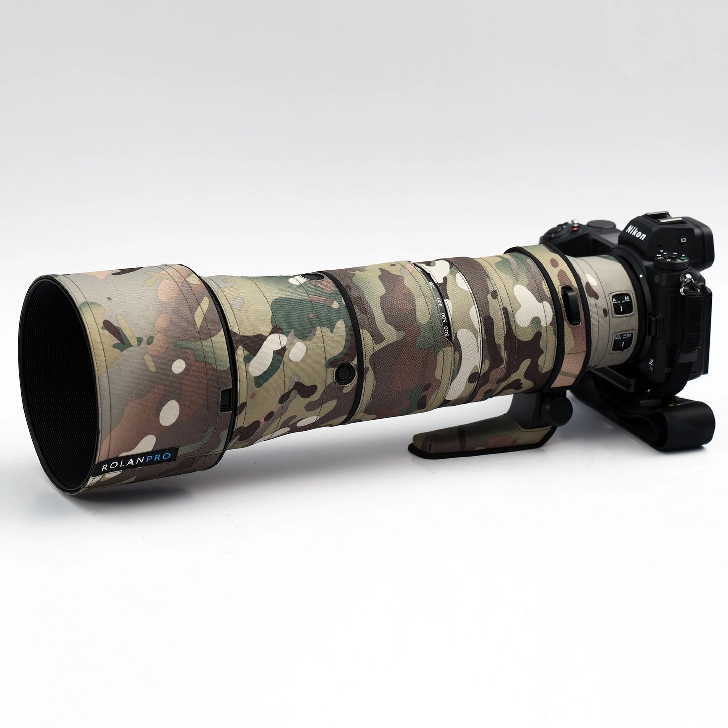 ROLANPRO Waterproof Lens Camouflage Coat for Nikon Z 180-600mm F/5.6-6.3 VR Lens Protective Cover Nikon Z 180 600 Guns Case