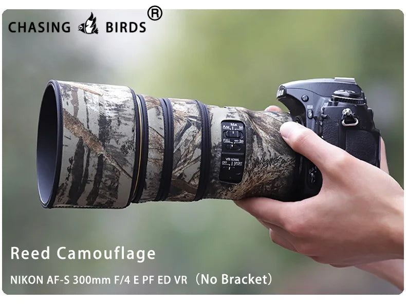 CHASING BIRDS camouflage lens coat for NIKON AF-S 300mm F4 E PF ED VR waterproof and rainproof lens protective cover nikon 300