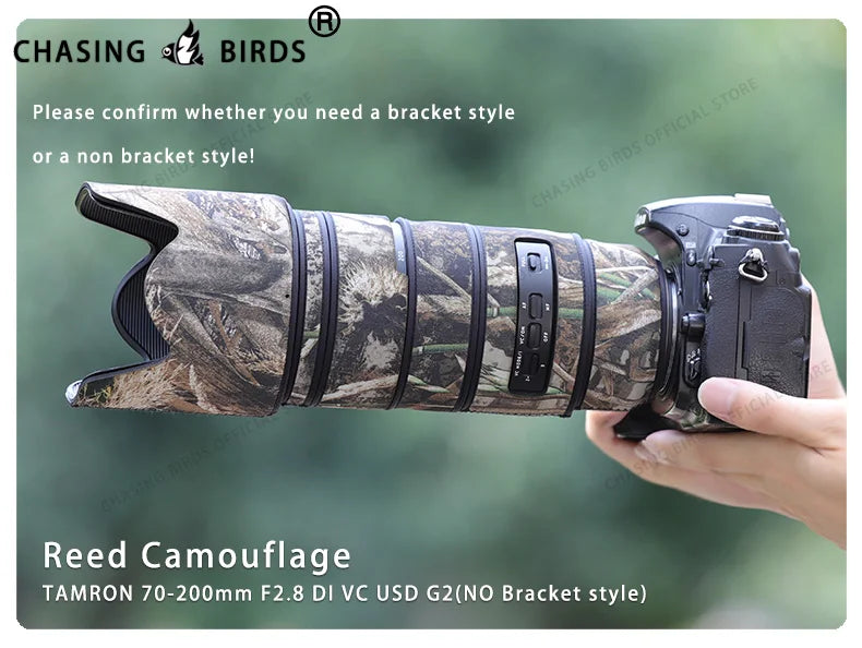 CHASING BIRDS camouflage lens coat for TAMRON SP 70 200 F2.8 G2 waterproof and rainproof lens protective cover tamron 70-200mm