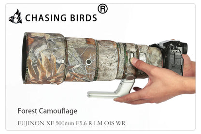 CHASING BIRDS Camouflage Lens Coat for Fujifilm XF 500mm F5.6 R LM OIS WR elastic Waterproof and Rainproof xf 500 Lens cover