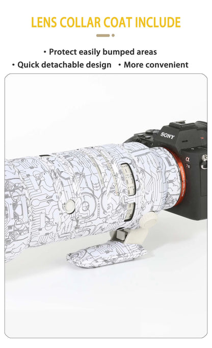 CHASING BIRDS camouflage lens coat for Sony 70-200 mm F2.8 GM OSS II waterproof and rainproof lens protective cover sleeve