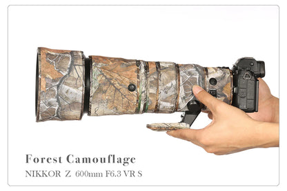 CHASING BIRDS camouflage lens coat for NIKON Z 600mm F6.3 VR S waterproof and rainproof lens protective cover Z 600 lens cover