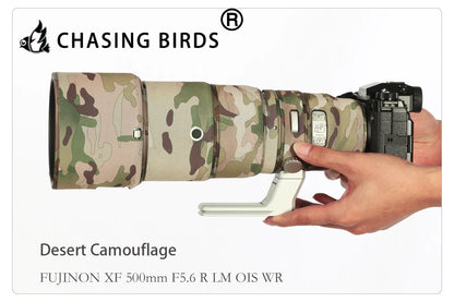 CHASING BIRDS Camouflage Lens Coat for Fujifilm XF 500mm F5.6 R LM OIS WR elastic Waterproof and Rainproof xf 500 Lens cover