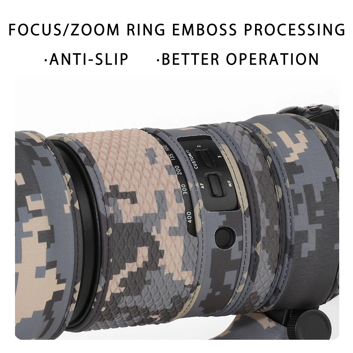 CHASING BIRDS Camouflage Waterproof Lens Coat for TAMRON 50-400mm F4.5-6.3 DI III VC VXD A067 Rainproof Lens Protective Cover