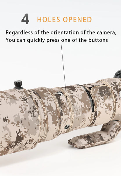 CHASING BIRDS camouflage lens coat for Olympus M.ZUIKO 150-400mm F4.5 TC 1.25X IS PRO waterproof OM system150 400 mm lens cover
