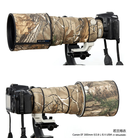 ROLANPRO Lens Coat for Canon EF 300mm f/2.8 L IS II USM Rain Cover Lens Protective Sleeve Guns Case Camera Lens Cover Camouflage