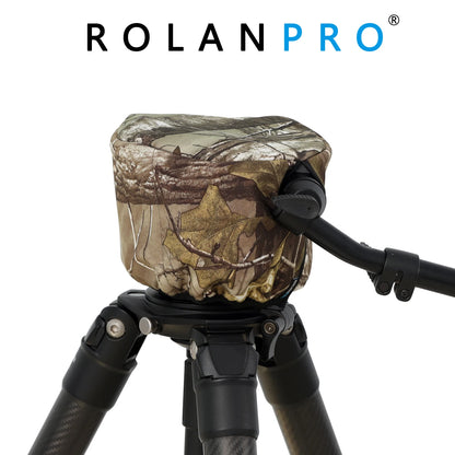 ROLANPRO Rain Cover Raincoat Camouflage Coat for Manfrotto 504HD 502HD Fluid Head Hydraulic Tripod Head
