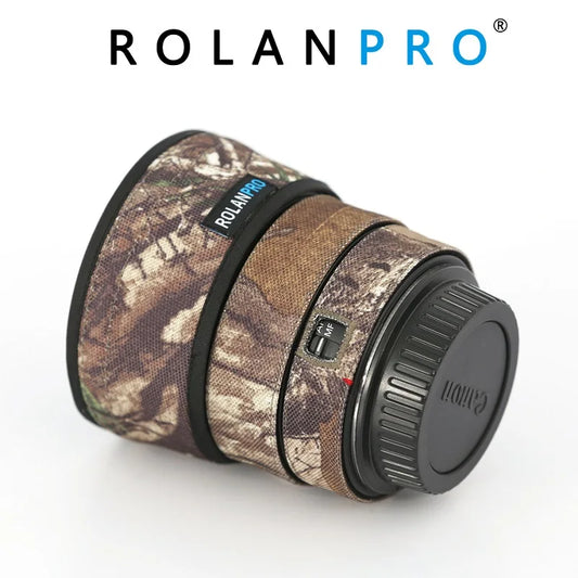 ROLANPRO Lens Coat for Canon EF 50mm f1.4 USM Camouflage Rain Cover Lens Sleeve Guns Case Photography Clothing