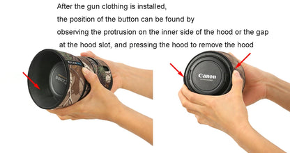 ROLANPRO Waterproof Lens Coat for Canon EF 85mm f1.2L II USM Camouflage Rain Cover Lens Sleeve Guns Case Photography Clothing