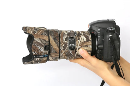 ROLANPRO Lens Coat for Nikon AFS 24-70mm F/2.8E ED VR Camouflage Cover Lens Protective Sleeve Guns Clothing Photography Case