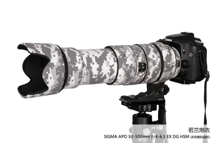 ROLANPRO Lens Camouflage Coat for Sigma APO 50-500mm F/4-6.3 EX DG HSM Lens Protective Sleeve Guns Case Cover Foto Bag
