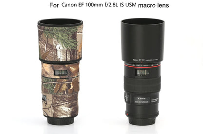 ROLANPRO Lens Cover for Canon EF 100mm f2.8L IS USM Camouflage Rain Cover  Lens Sleeve Guns Case Photography Clothing