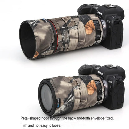 ROLANPRO Waterproof Lens Coat for Canon RF 100mm F2.8 L MACRO IS USM Camouflage Lens Protective Sleeve Canon RF 100mm Lens Case