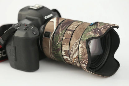 ROLANPRO Lens Camouflage Coat Rain Cover for Canon RF 24-105mm f4L IS USM Lens Sleeve Guns Case Lens Clothing