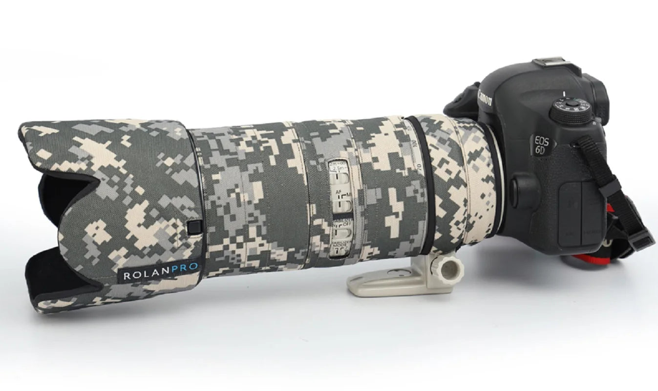 ROLANPRO Waterproof Lens Camouflage Coat Rain Cover for Canon EF 70-200mm F2.8 L IS USM lens Sleeve Guns Case